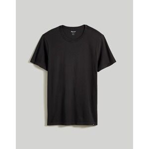 Madewell Mens Garment Dyed Allday Crewneck Tee XL Black Cotton Slim Fit Comfort